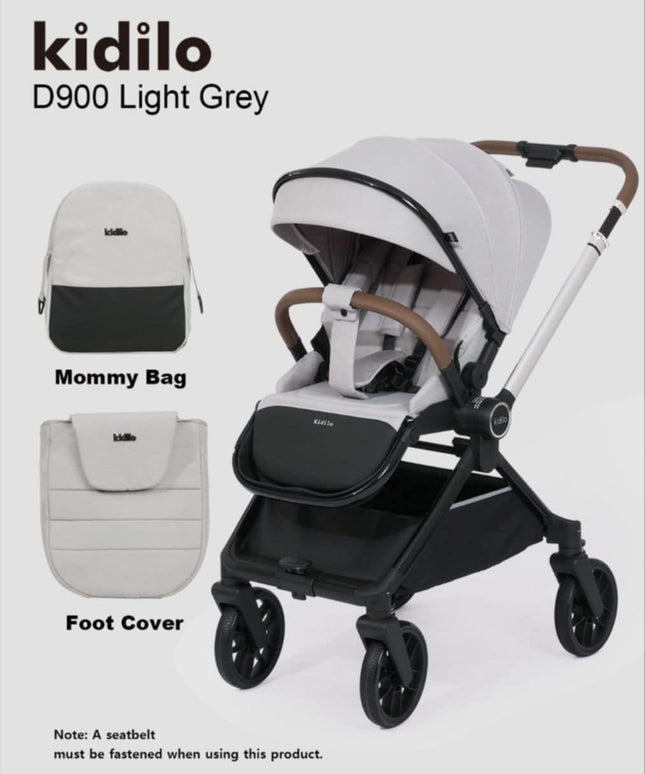 Kidilo Stroller with Mommy Bag + Foot Cover D900