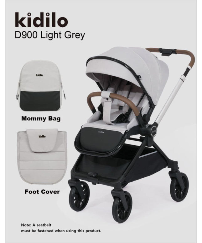 Kidilo Stroller with Mommy Bag + Foot Cover D900
